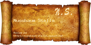 Nussbaum Stella névjegykártya