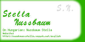 stella nussbaum business card